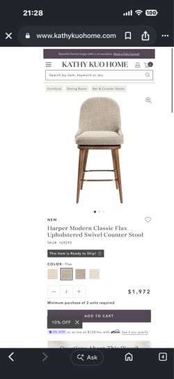Bar chair set of 2