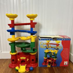 Discovery Toys Castle Marbleworks Tall Play Tower w/ 3 Original Jingle Balls EUC