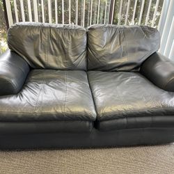 Black Leather Couch