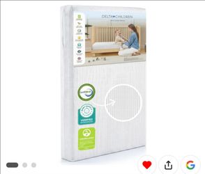Delta Children Sweet Beginnings Dual Sided Baby Crib Mattress and Toddler Mattress, GREENGUARD Gold and CertiPUR-US Certified, Firm Plant-Based Foam, 