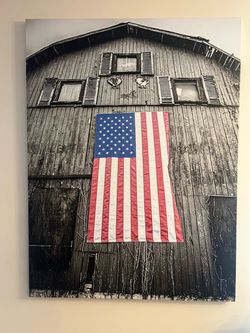 American Flag Barn Canvas Wall Art – OLAA Gallery