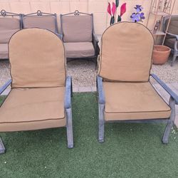 $300  LOUNGE CHAIRS WITH SUNBRELLA CUSHIONS 