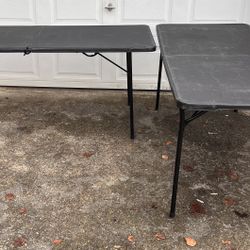 6ft Black Foldable Tables