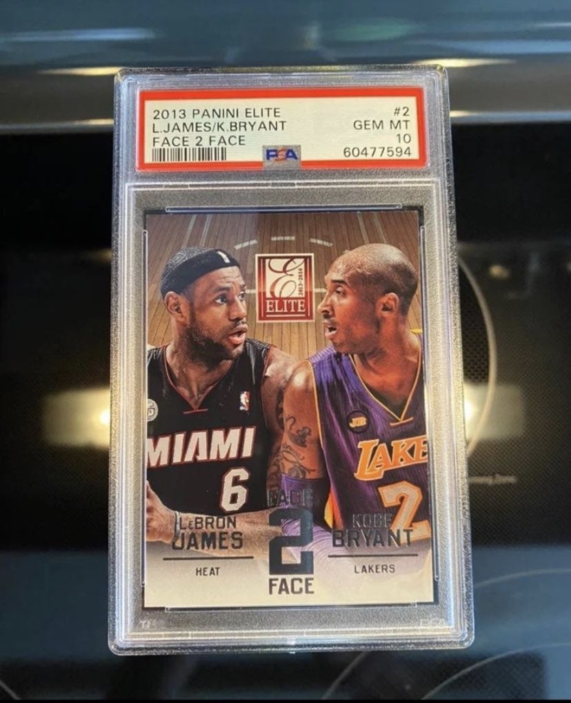 2013 Panini Elite Kobe Bryant & Lebron James Face 2 Face - RARE LOW POP  ICONIC CARD - Lakers Jersey 24 Collectibles - RARE PSA 10 GEM MINT - $1199  OBO for Sale in Carlsbad, CA - OfferUp