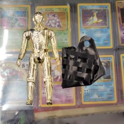 1982 Vintage STAR WARS C-3PO Removable  Limbs With Net Figure COMPLETE