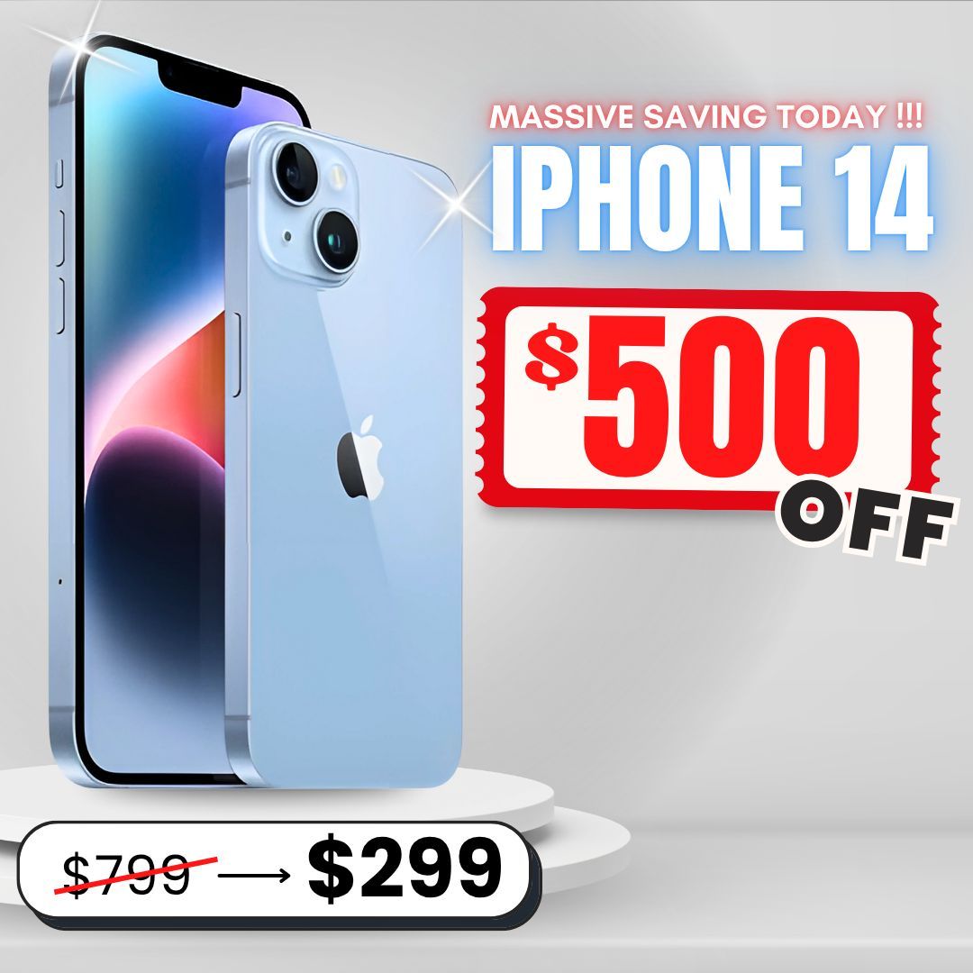 📱 iPhone 14 a Solo $299 – Ahorra $500 ¡Llévatelo con $1 de Entrada! 🔥