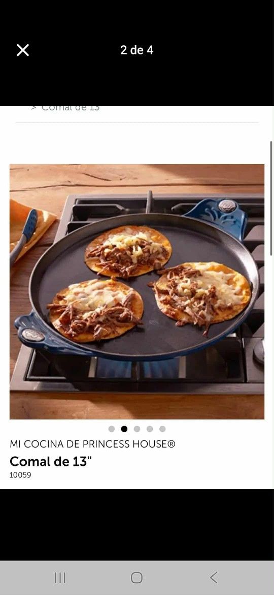 Princess House Comal De Hierro Nuevo 