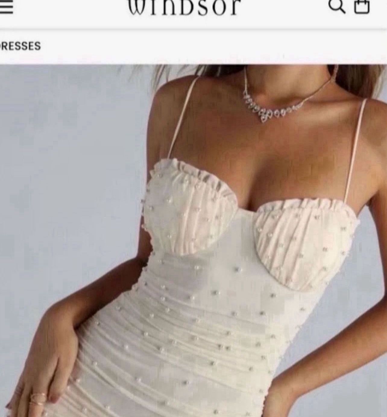 Cream Pearl Dress
