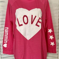 Pink Long Sleeve Shirt, XXL