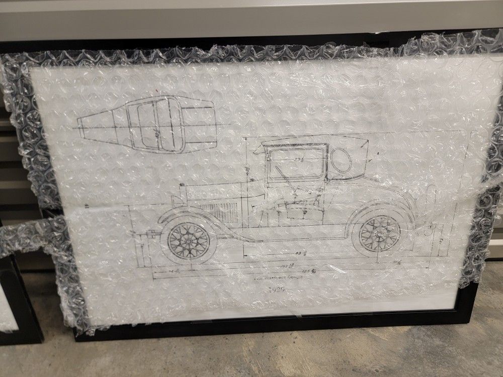 Nice Vintage Car Pics New Frames Really Big 20 EACH Mirror Shelf Deal 30  All 3 Set 50$...