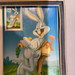 32 Cent Stamps ,  Bugs Bunny Stamp Sheet Framed , New