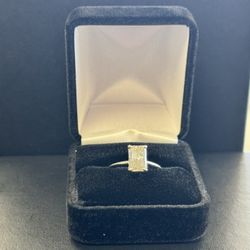 14kt Wg Solitaire Emerald Ring 1ct Size 6
