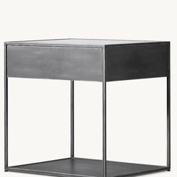 Brand New RH Gramercy 24” Side Table with drawer