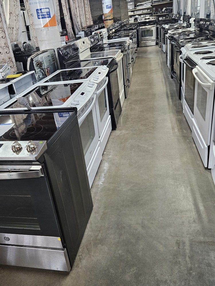 HUGE LIQUIDATION SALE STORE FULL OF NICE CERTIFIED GENTLY USED REFURBISHED RECONDITIONED WASHER DRYER FRIDGE STOVE OVEN STACKABLE FREE WARRANTY