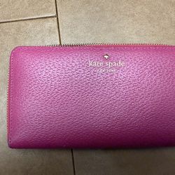 Kate Spade Large Pink Leather Wallet