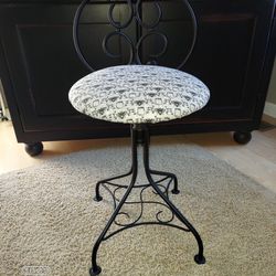 Vanity Stool With Back