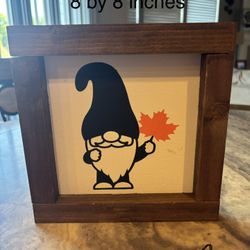 Home Decoration Fall Gnome Sign