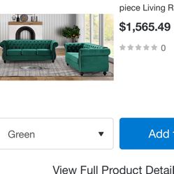 Beautiful 2 Piece Tufted Sofa Set