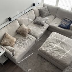 Sectional Cloud Sofa and Ottoman