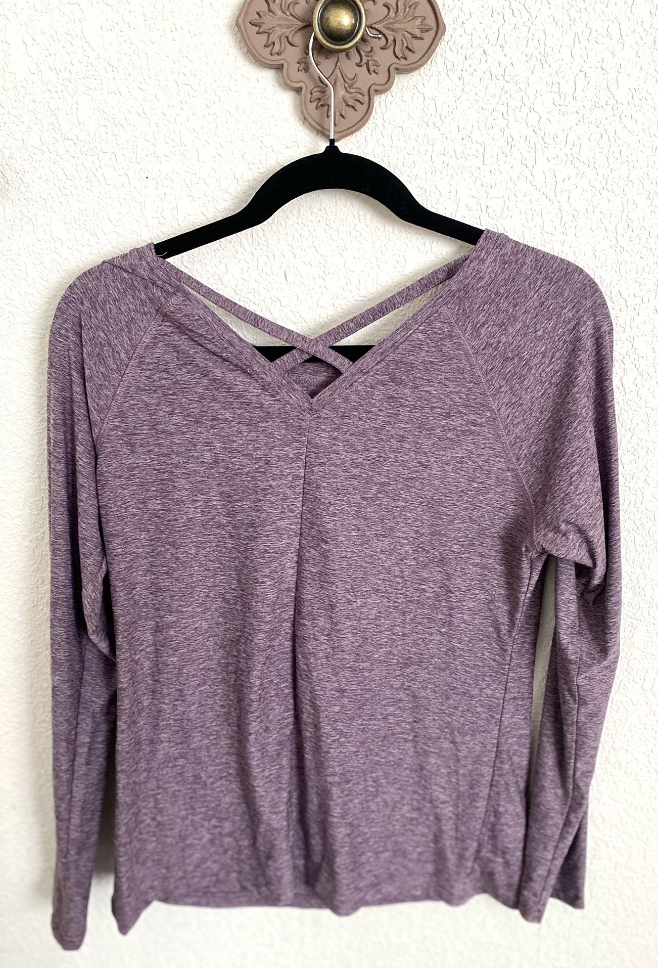 Marika Purple Cross Back Active Long Sleeve