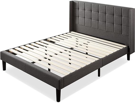 Modern Grey bed frame - 16 Months Old - Queen