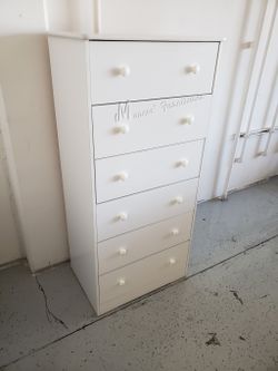 White Tall Bedroom Dresser!