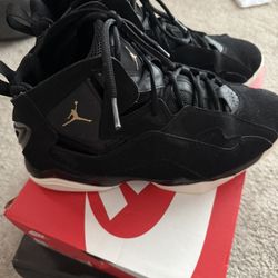 Jordan Flights Black & Gold Size 11