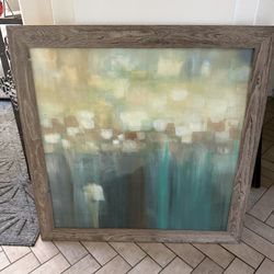 Large Framed Abstract Painting