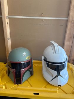 Star Wars helmets - boba fett, storm trooper