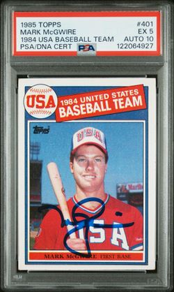 1985 Topps Mark McGwire Signed PSA 5 Auto 10!