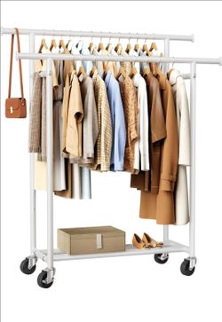Metal Garment Rack with locking wheels