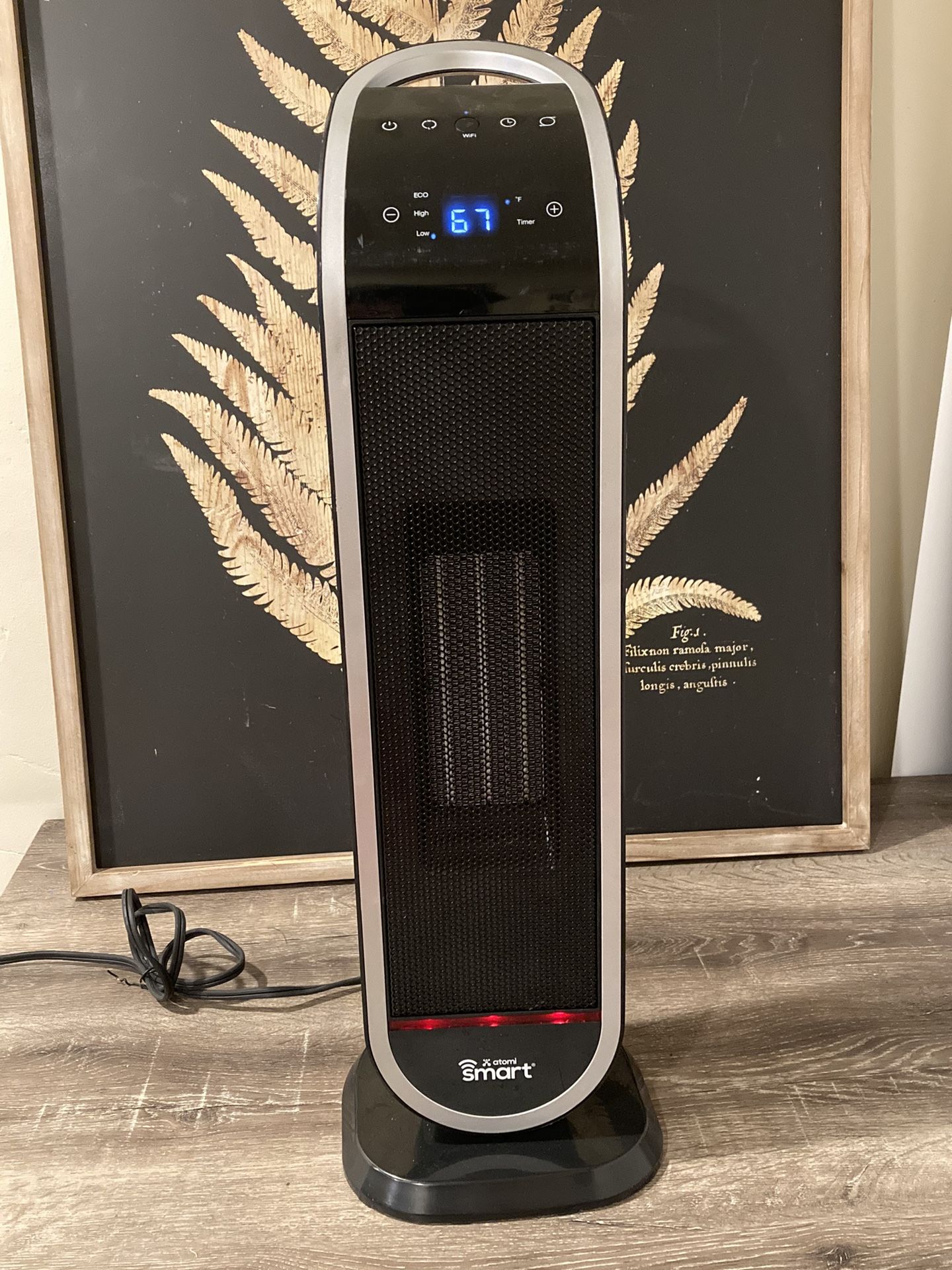 Atomi Smart AT1481 - Smart WiFi Ceramic Tower Heater - Black