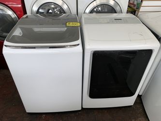 Samsung top load washer(used) and new electric dryer both large capacity with 4 months warranty