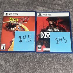 PlayStation 5 Video Games PS5 Dragon Ball Z DBZ Anime Call Of Duty Modern Warfare
