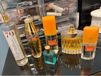 Set of various original perfumes
