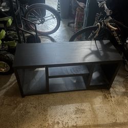 Black Tv Stand With Shelves 