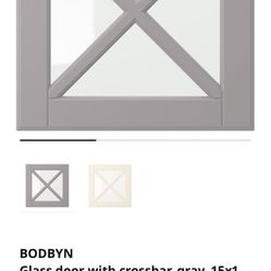 12 NEW IKEA Bodbyn Grey Glass Front Cabinet Doors
