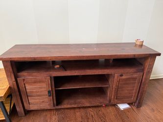 Rustic Wood TV Stand with Storage