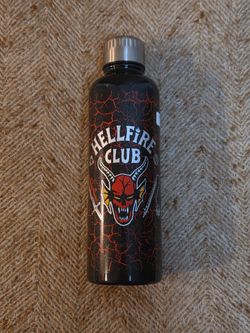 Stranger Things Hellfire Club Metal Water Bottle 500ml Stainless Steel – New No Box