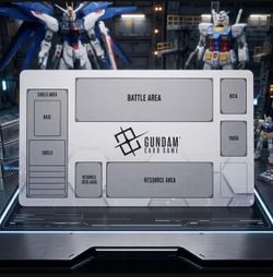 Gundam Card Game Playmat with Zones