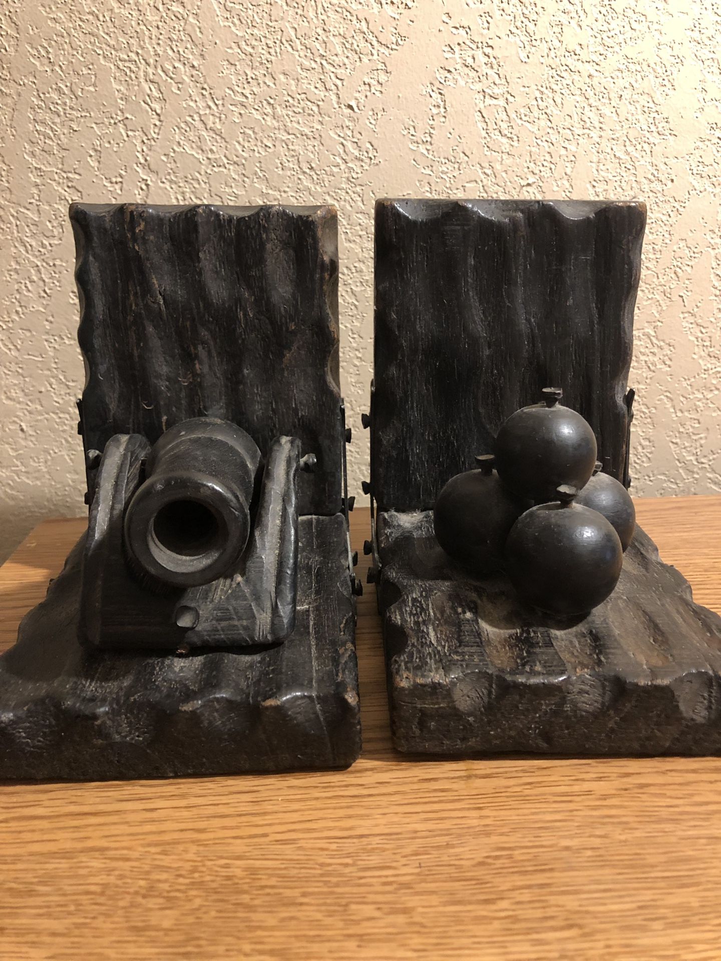 Old Bookends Canon Balls