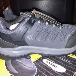 Brand New Herman’s Men’s Size 8 Gray/Black Slip Resistant Aluminum Work Boots For Sale