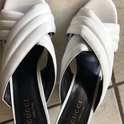 White Heeled Sandals Designer Vibes 