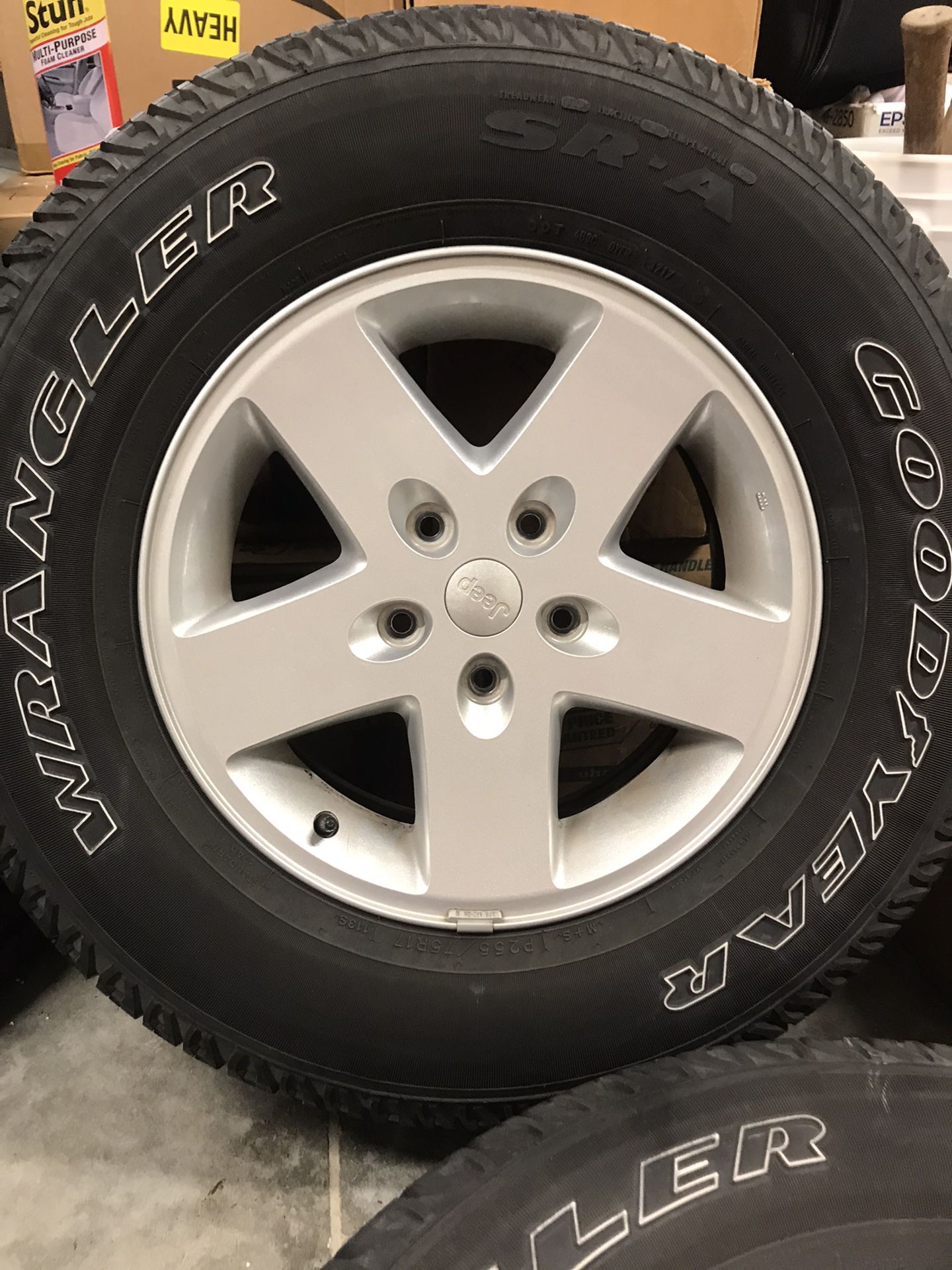 5 Goodyear Jeep  Tires With Rims