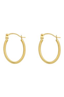 Earrings Yellow Gold 14k. Hoop 