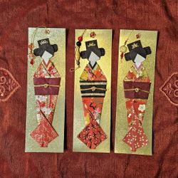 Handmade Geisha Bookmarks