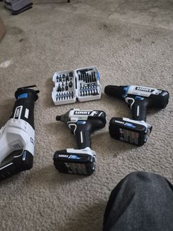 HART 20V 4-Piece Power Tool Bundle + 2 Batteries – Brand New – $175  Firm