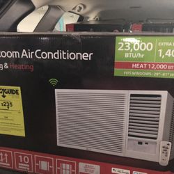 Lg Window Air Conditioner, Heating And Dehumidifier.   23000 BTU Wi-fi Enabled 