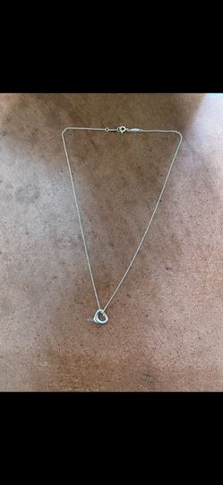 Tiffany & Co. Necklace, Silver Necklace, Open Heart Pendant 