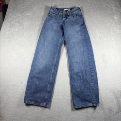 Levis Super low Wide-Leg Jeans Womens 24 Blue Denim Cotton Baggy #3084